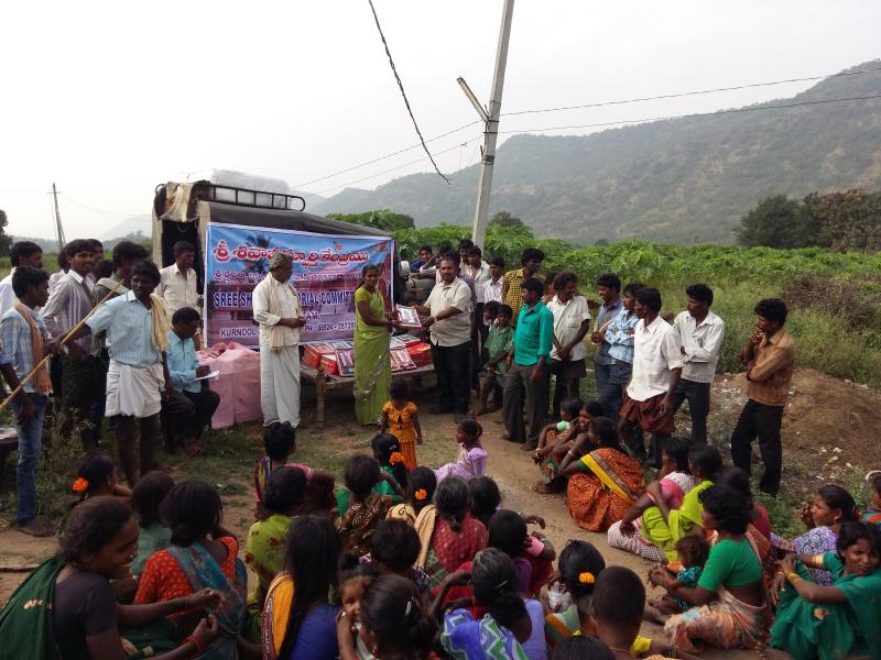 Saree distribution in tribal villages